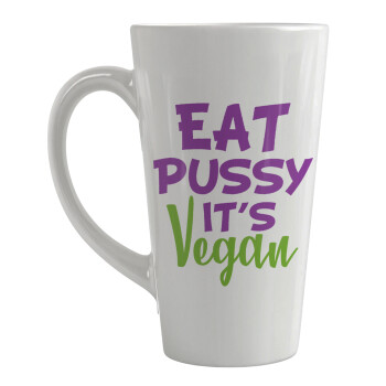 EAT pussy it's vegan, Κούπα κωνική Latte Μεγάλη, κεραμική, 450ml