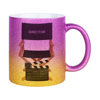 Director, Κούπα Χρυσή/Ροζ Glitter, κεραμική, 330ml