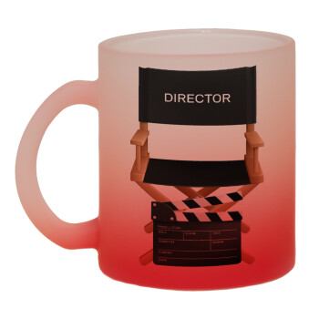 Director, Κούπα γυάλινη δίχρωμη με βάση το κόκκινο ματ, 330ml