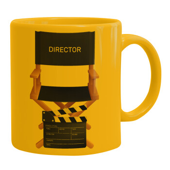 Director, Ceramic coffee mug yellow, 330ml (1pcs)