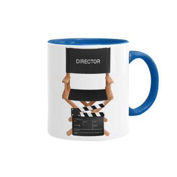 Director, Mug colored blue, ceramic, 330ml