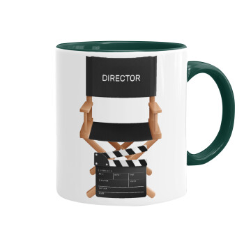 Director, Κούπα χρωματιστή πράσινη, κεραμική, 330ml