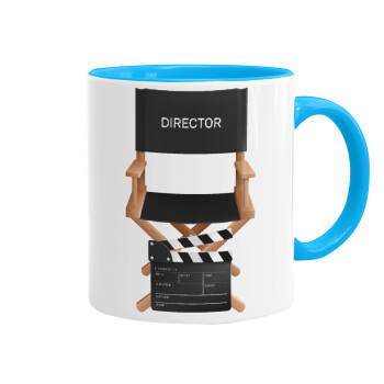 Director, Mug colored light blue, ceramic, 330ml