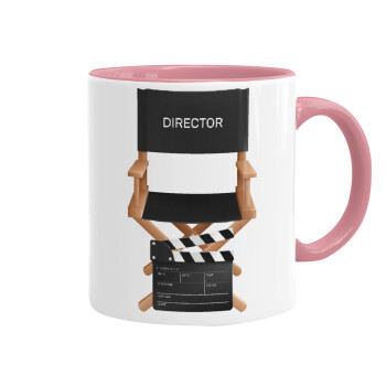 Director, Κούπα χρωματιστή ροζ, κεραμική, 330ml