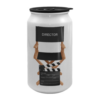 Director, Κούπα ταξιδιού μεταλλική με καπάκι (tin-can) 500ml