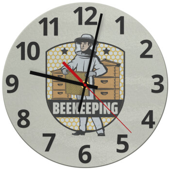 Beekeeping, Ρολόι τοίχου γυάλινο (30cm)