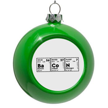Chemical table your text, Green Christmas tree ornament bauble 8cm