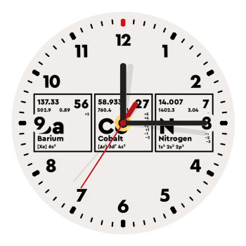 Χημικά στοιχεία το όνομα σου, Ρολόι τοίχου ξύλινο (20cm)