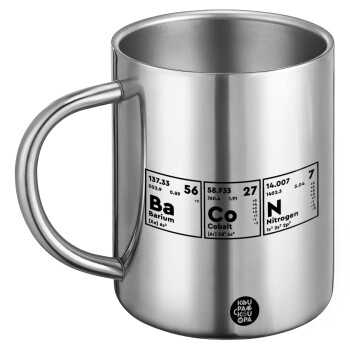 Chemical table your text, BIG Mug Stainless steel double wall (450ml)