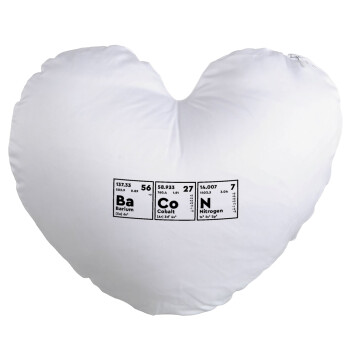 Χημικά στοιχεία το όνομα σου, Μαξιλάρι καναπέ καρδιά 40x40cm περιέχεται το  γέμισμα