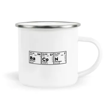 Chemical table your text, Metallic enamel cup white 360ml
