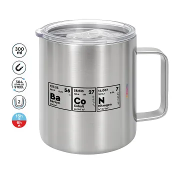 Χημικά στοιχεία το όνομα σου, Κούπα Ανοξείδωτη διπλού τοιχώματος 300ml με καπάκι διατήρησης θερμοκρασίας