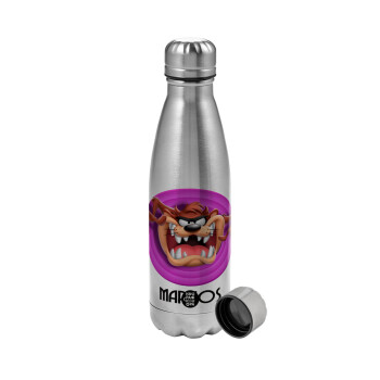 Taz, Metallic water bottle, stainless steel, 750ml