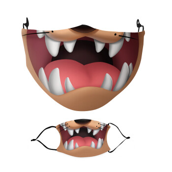 Taz, Μάσκα υφασμάτινη Ενηλίκων πολλαπλών στρώσεων με υποδοχή φίλτρου