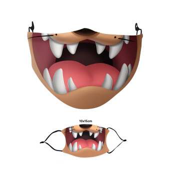 Taz, Μάσκα υφασμάτινη παιδική πολλαπλών στρώσεων με υποδοχή φίλτρου