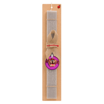 Taz, Easter Set, wooden keychain & scented Easter candle flat (30cm) (GRAY)