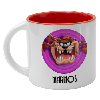 Taz, Κούπα κεραμική 400ml Λευκή/Κόκκινη