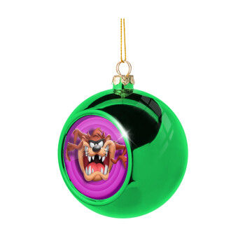 Taz, Χριστουγεννιάτικη μπάλα δένδρου Πράσινη 8cm