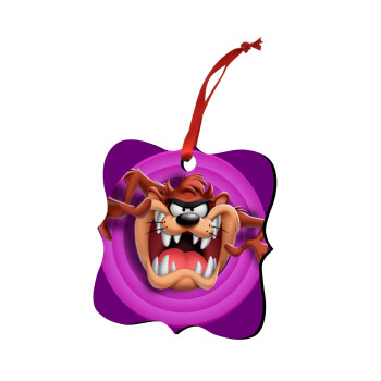 Taz, Στολίδι Χριστουγεννιάτικο στολίδι polygon ξύλινο 7.5cm