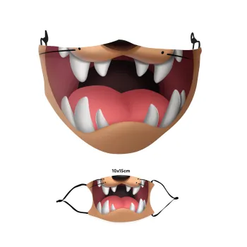 Taz, Μάσκα υφασμάτινη παιδική πολλαπλών στρώσεων με υποδοχή φίλτρου