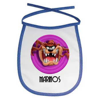 Taz, Σαλιάρα μωρού αλέκιαστη με κορδόνι Μπλε