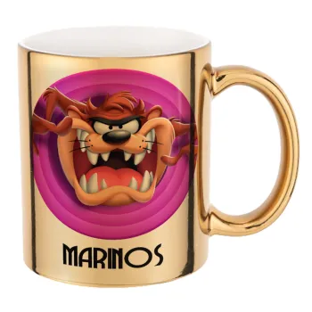 Taz, Mug ceramic, gold mirror, 330ml