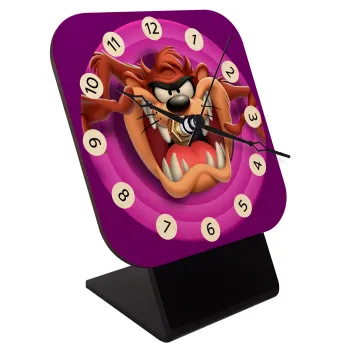 Taz, Επιτραπέζιο ρολόι σε φυσικό ξύλο (10cm)