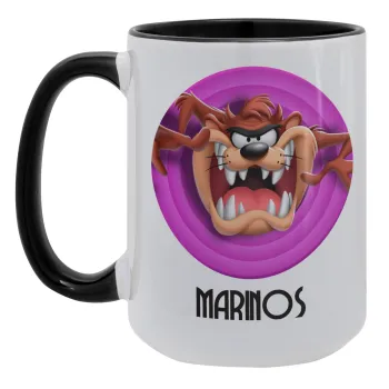 Taz, Κούπα Mega 15oz, κεραμική Μαύρη, 450ml