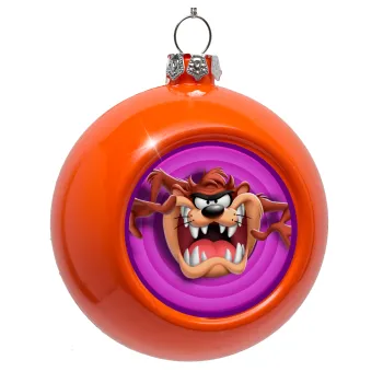 Taz, Orange Christmas tree ornament bauble 8cm