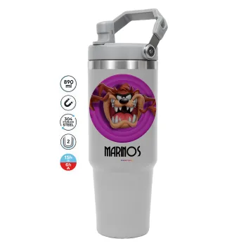 Taz, ΓΚΡΙ χρώματος Θερμός Ανοξείδωτο 890ml (30oz) με χερούλι