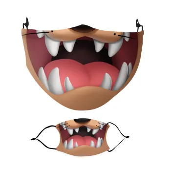 Taz, Μάσκα υφασμάτινη Ενηλίκων πολλαπλών στρώσεων με υποδοχή φίλτρου