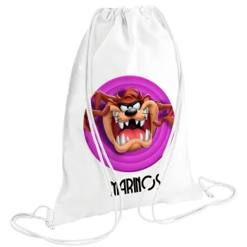 Taz, Backpack pouch GYMBAG white (28x40cm)