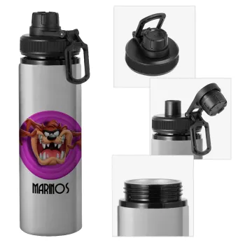 Taz, Metallic water bottle with safety cap, 850ml aluminum