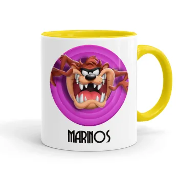 Taz, Mug colored yellow, ceramic, 330ml