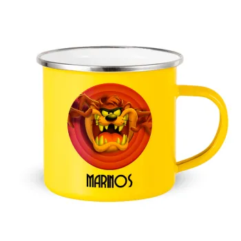 Taz, Κούπα Μεταλλική εμαγιέ Κίτρινη 360ml