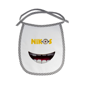 The minions, Σαλιάρα μωρού αλέκιαστη με κορδόνι Μαύρη