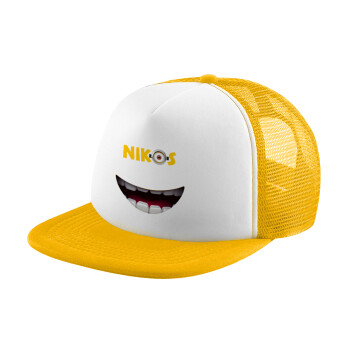 The minions, Καπέλο Soft Trucker με Δίχτυ Κίτρινο/White 