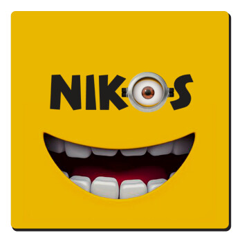 The minions, Τετράγωνο μαγνητάκι ξύλινο 6x6cm