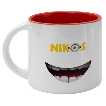 The minions, Κούπα κεραμική 400ml Λευκή/Κόκκινη