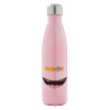 Μεταλλικό παγούρι θερμός Ροζ Ιριδίζον (Stainless steel), διπλού τοιχώματος, 500ml