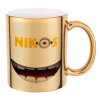 Mug ceramic, gold mirror, 330ml
