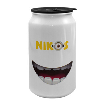 The minions, Κούπα ταξιδιού μεταλλική με καπάκι (tin-can) 500ml