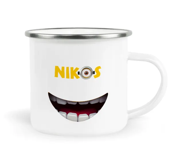 The minions — Metallic enamel cup white 360ml