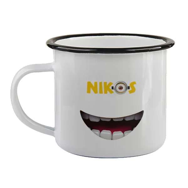 The minions — Enamel mug with black rim, 360ml