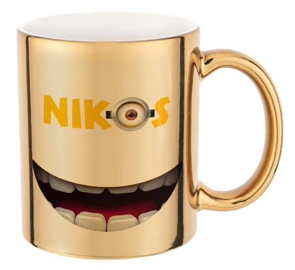 The minions — Mug ceramic, gold mirror, 330ml