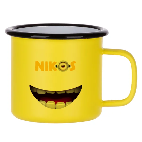 The minions — Κούπα Μεταλλική εμαγιέ ΜΑΤ Κίτρινη 360ml