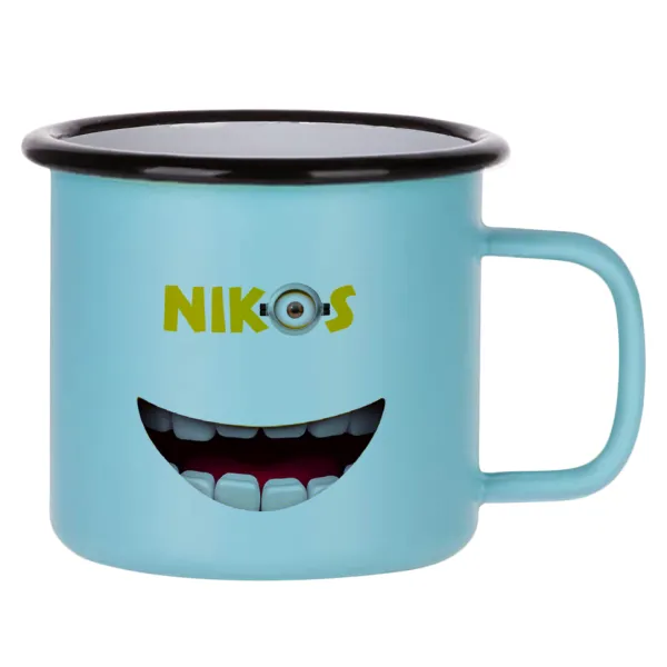 The minions — Κούπα Μεταλλική εμαγιέ ΜΑΤ σιέλ 360ml