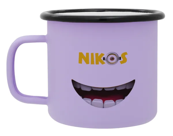 The minions — Metal enamel mug, matte light pastel purple, 360ml