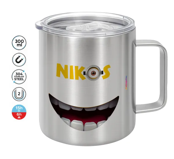 The minions — Double-walled stainless steel mug 300ml with temperature-retaining lid
