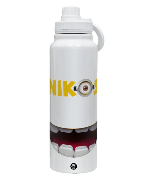 The minions — 1L Stainless Steel Thermal Bottle with Phone Holder & Double Wall Insulation